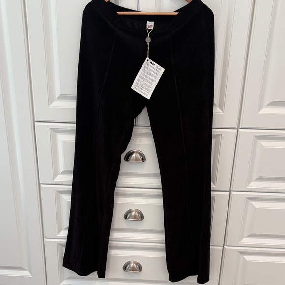 Re/Done Black Velvet Pants - Picture 1 of 5